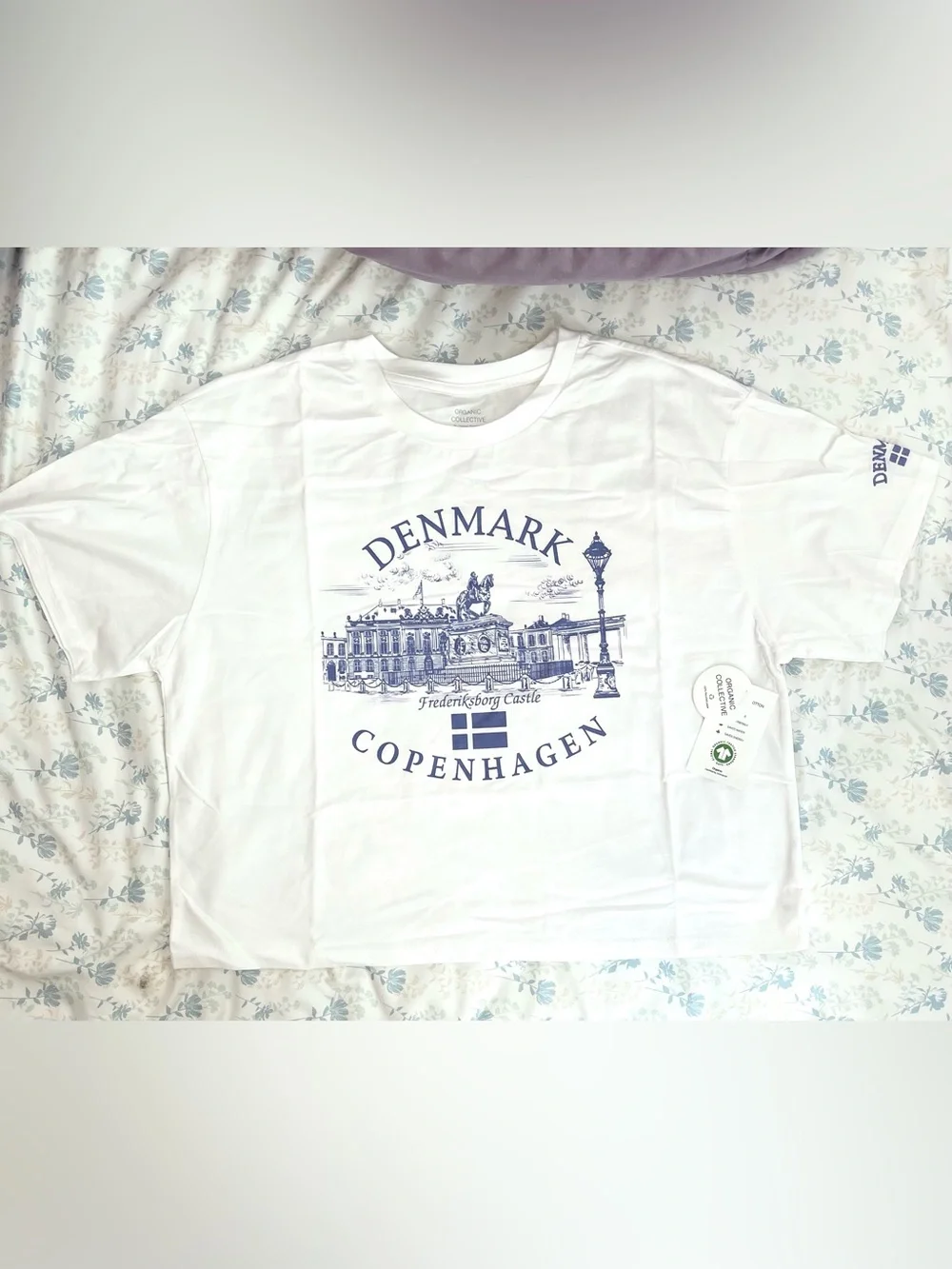 Denmark Copenhagen White Graphic Short-Sleeve Tee